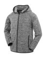 Heren Hoodie Fleece Vest Spiro S245M Marl Grey-Black